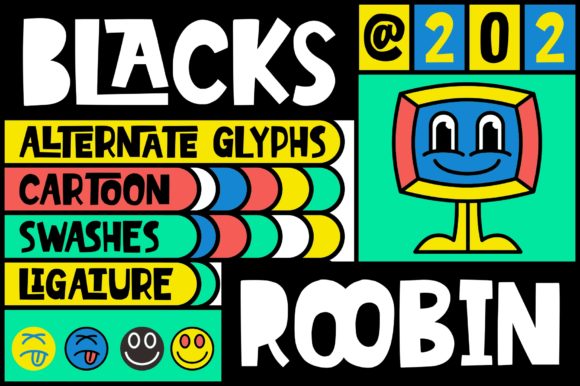 Blacks Roobin Font for Creative Makers and Designers