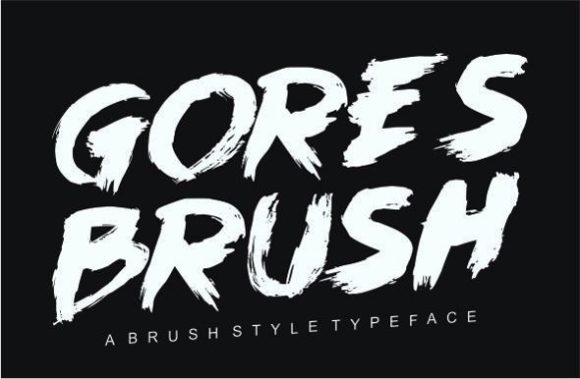 Goresbrush Display Font for Creative Publication Projects