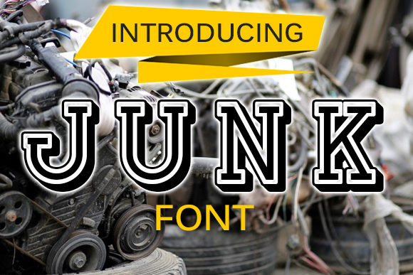 Junk Display Font for Bold Web Design and Creative Branding