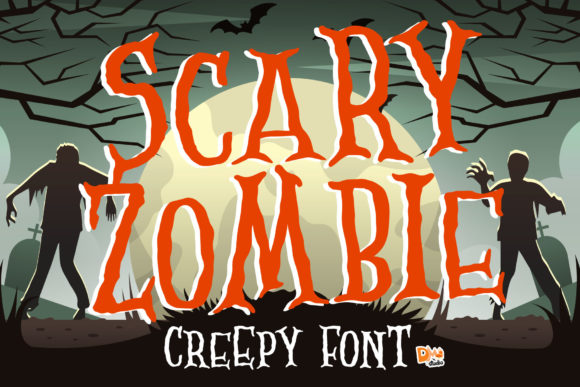 Scary Zombie Font for Makers and Creative Shops