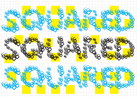 Squared Font for Playful Display Typography