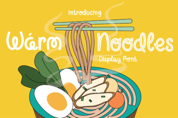 Warm Noodles Font: A Playful Display Typeface for Memorable Branding